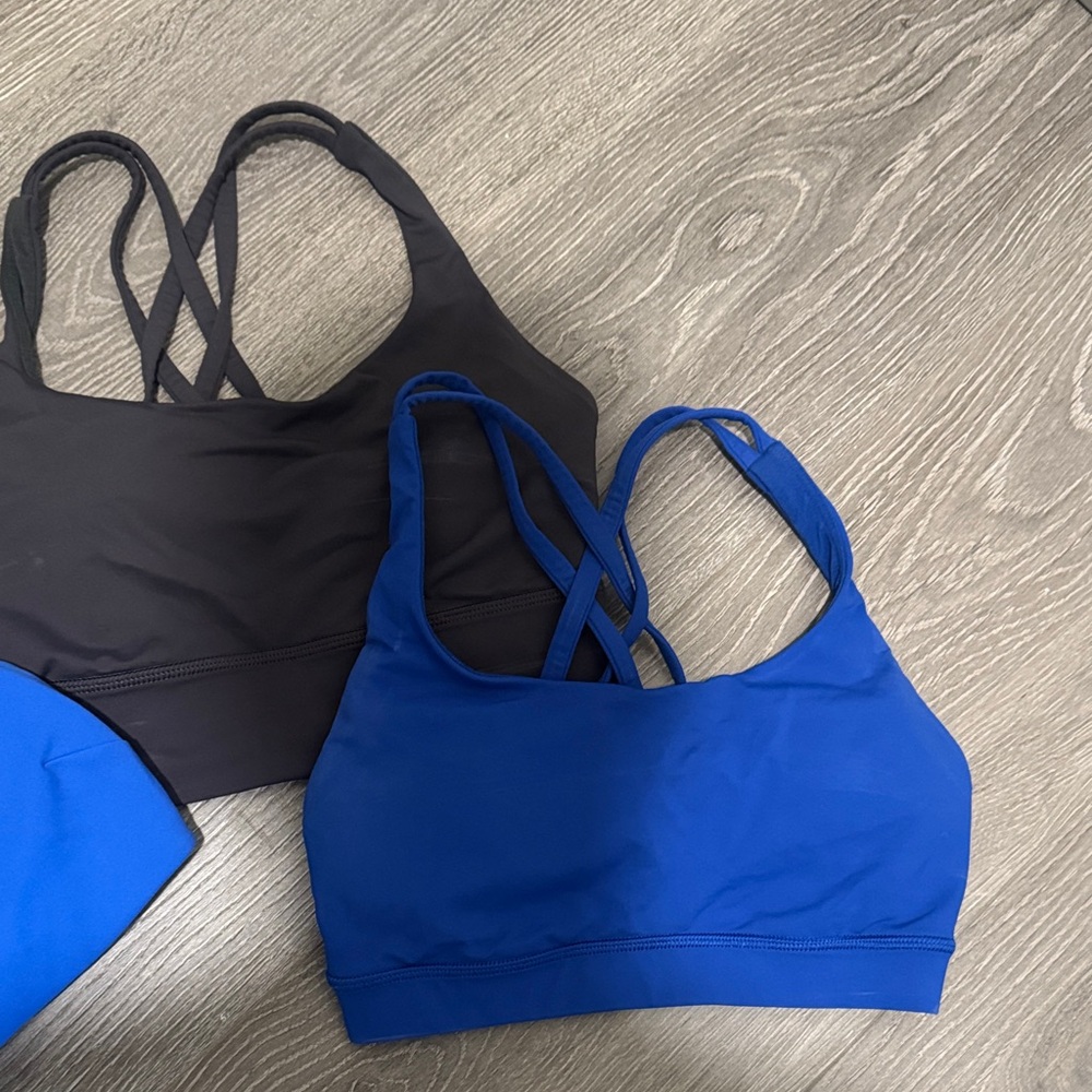 lululemon athletica Blue and Black Sports Bras